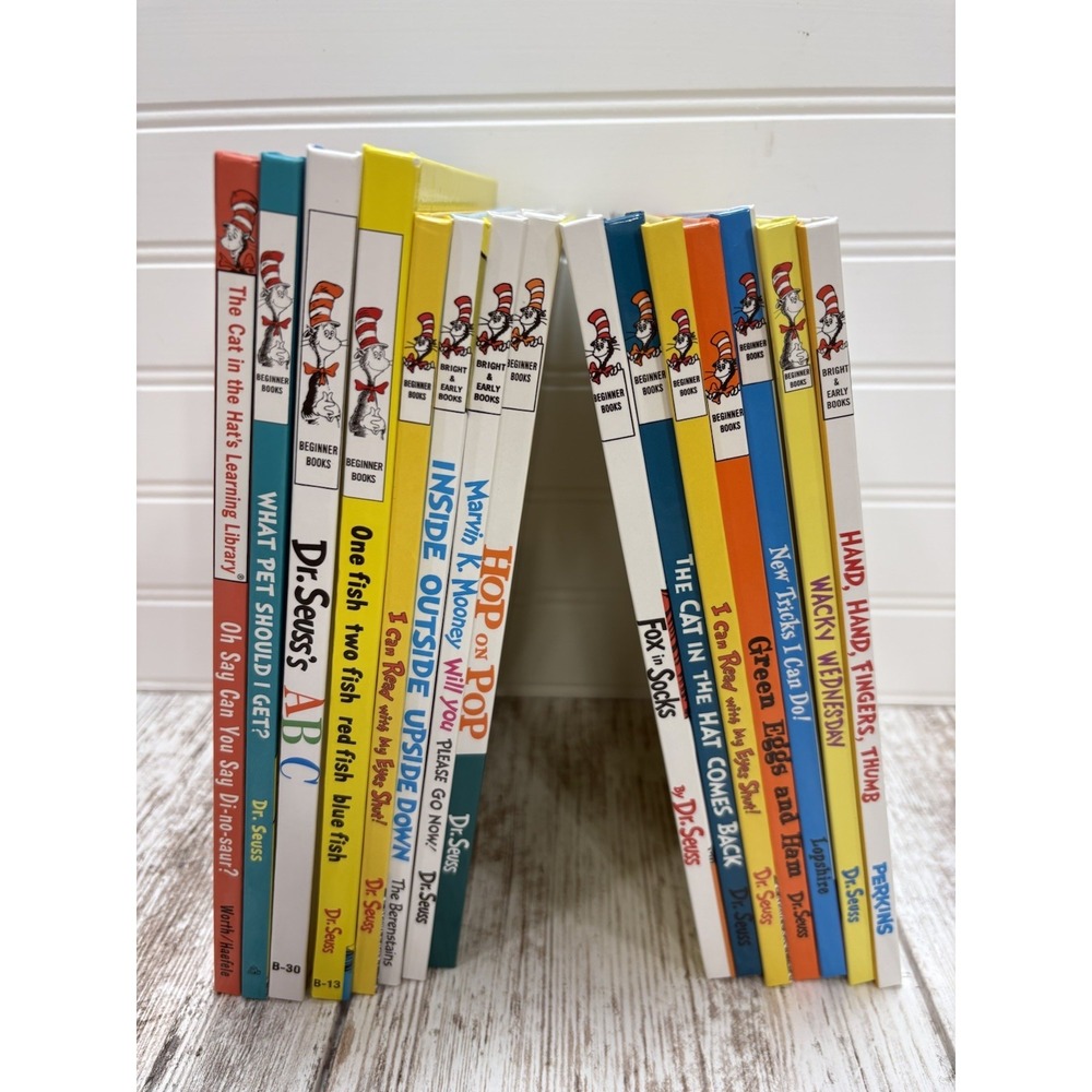 Lot of 15 Dr. Seuss Hardcover Books - Beginner Series, Bright & Early Series